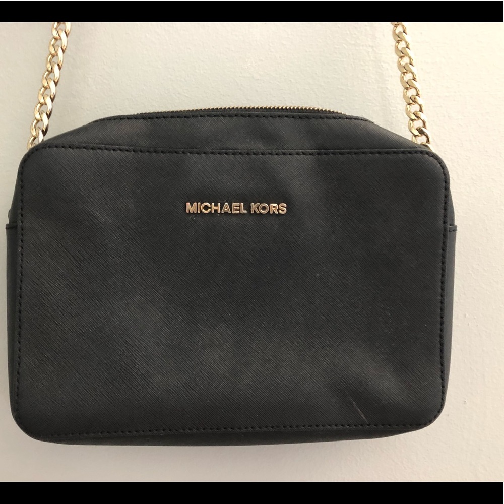 Michael Kors Black w/ Gold Chain Crossbody
